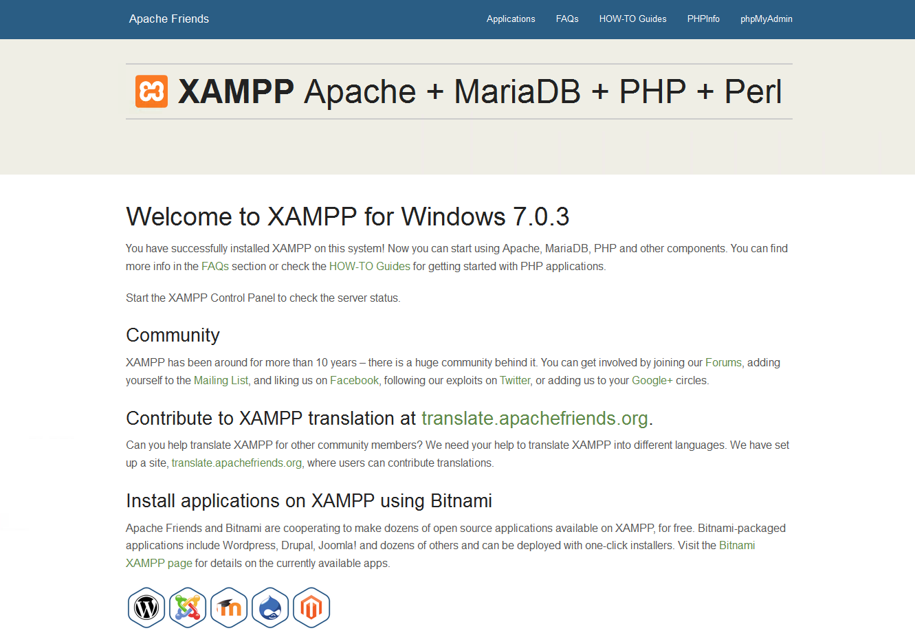 Apache friends download xampp